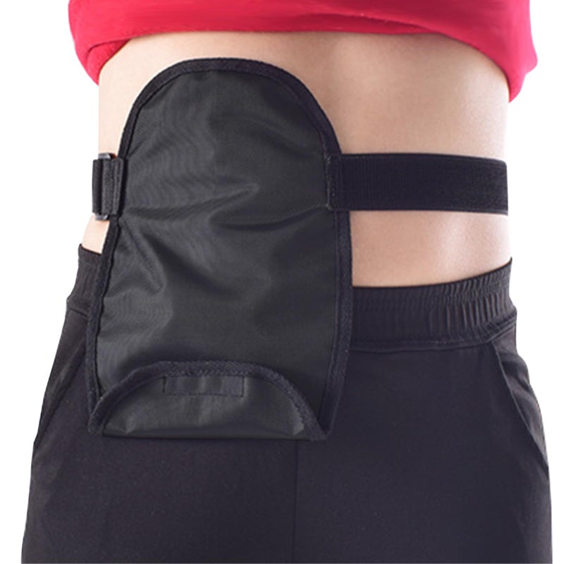 Waterproof Ostomy Bag Cover, Universal Stoma Pouch Cover with Adjustable Belt, Colostomy Ileostomy Stoma Care Supply for Men and Women (Black)